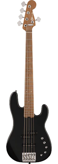 CharvelPro-Mod San Dimas Bass PJ V, Caramelized Maple Fingerboard, Metallic Black - See Description