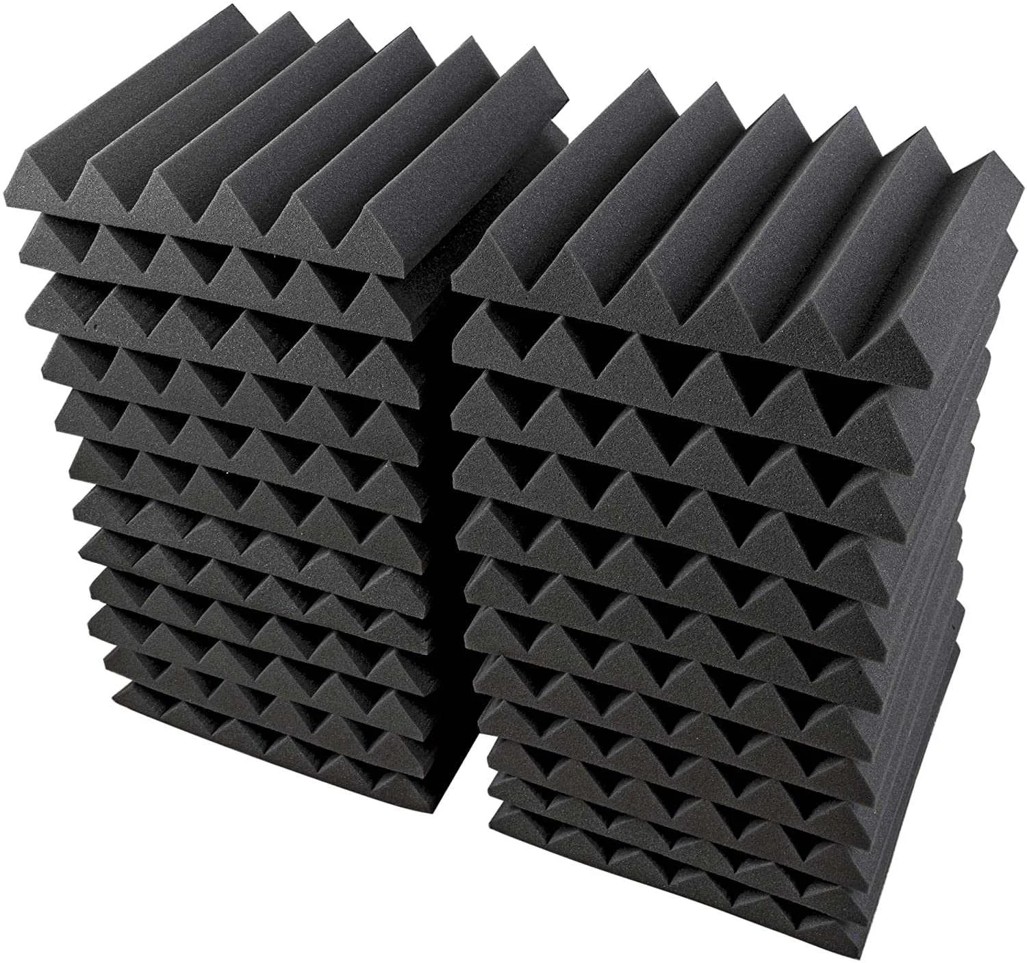 6 Pack of Acoustic Studio Panel Foam Wedges 2" X 12" X 12" Sound-Proofing/Sound Absorption