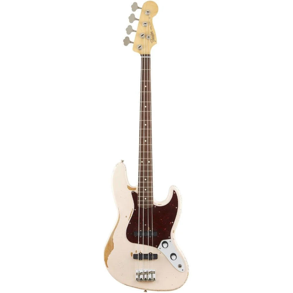 Fender Flea Jazz Bass Rosewood Fingerboard Roadworn (Shell Pink) inc Gig Bag