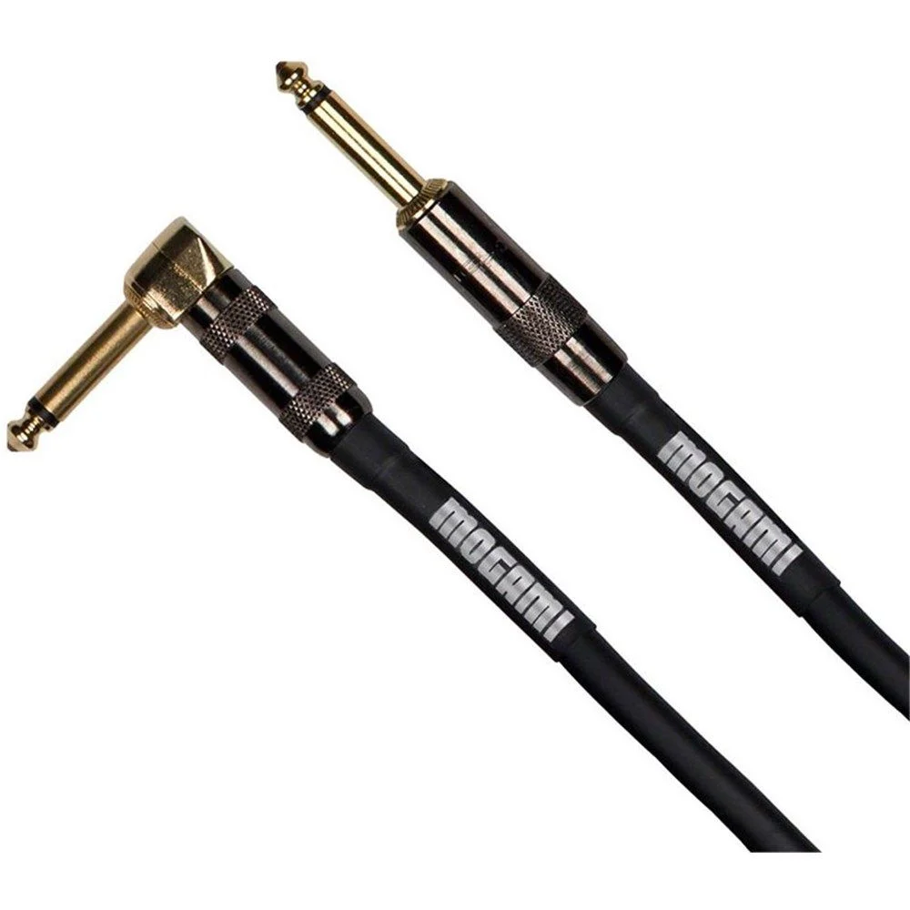 Mogami Platinum Right-Angle to Straight Guitar Cable (20ft)
