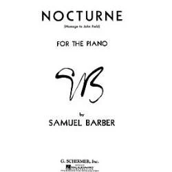 G SCHIRMER SAMUEL Barber Nocturne Op.33 (homage To John Fields) For Piano Solo