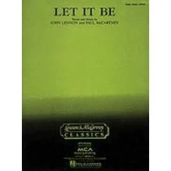 HAL LEONARD LET It Be By John Lennon & Paul Mccartney For Piano Vocal Guitar