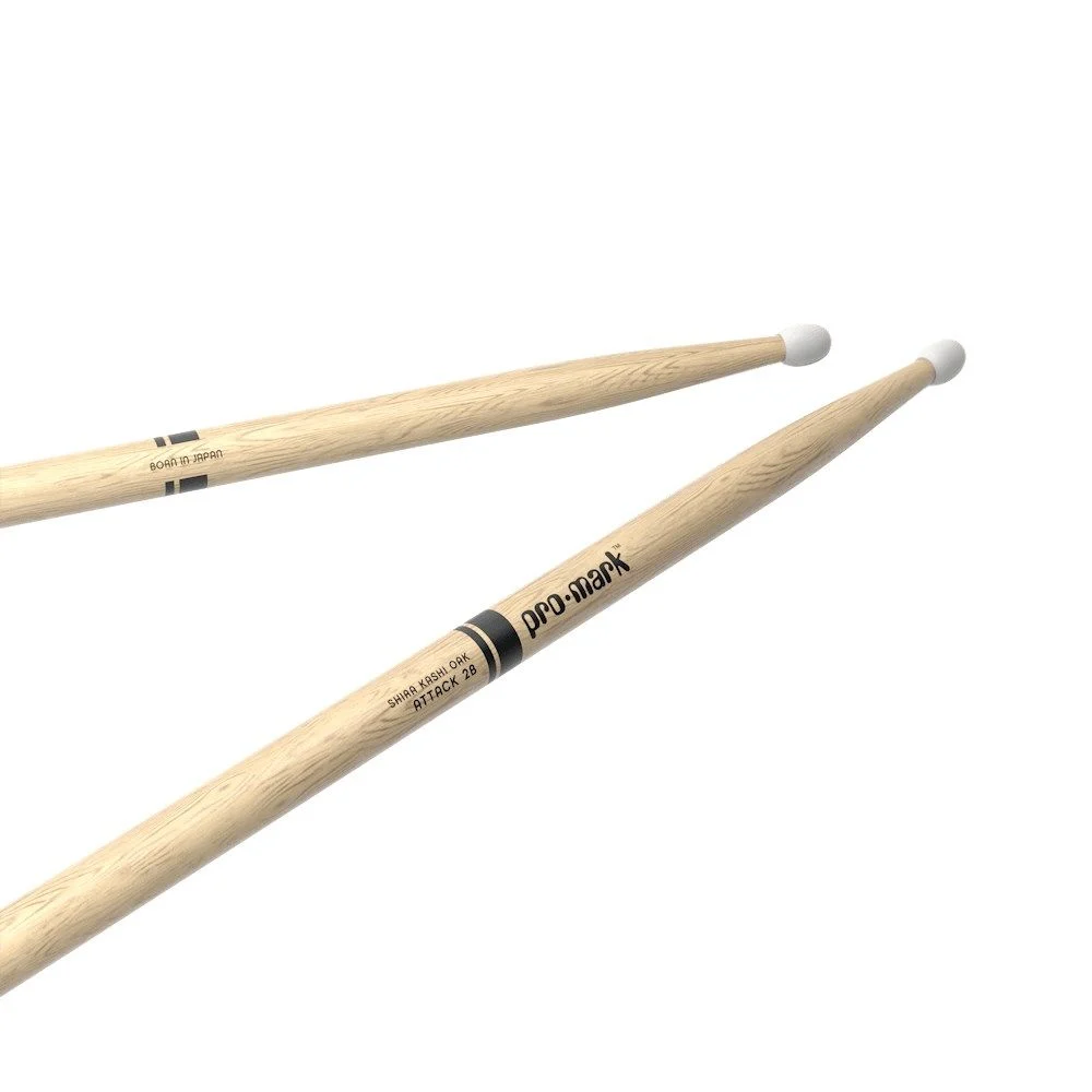 ProMark Classic Attack 2B Shira Kashi Oak Drumstick Oval Nylon Tip