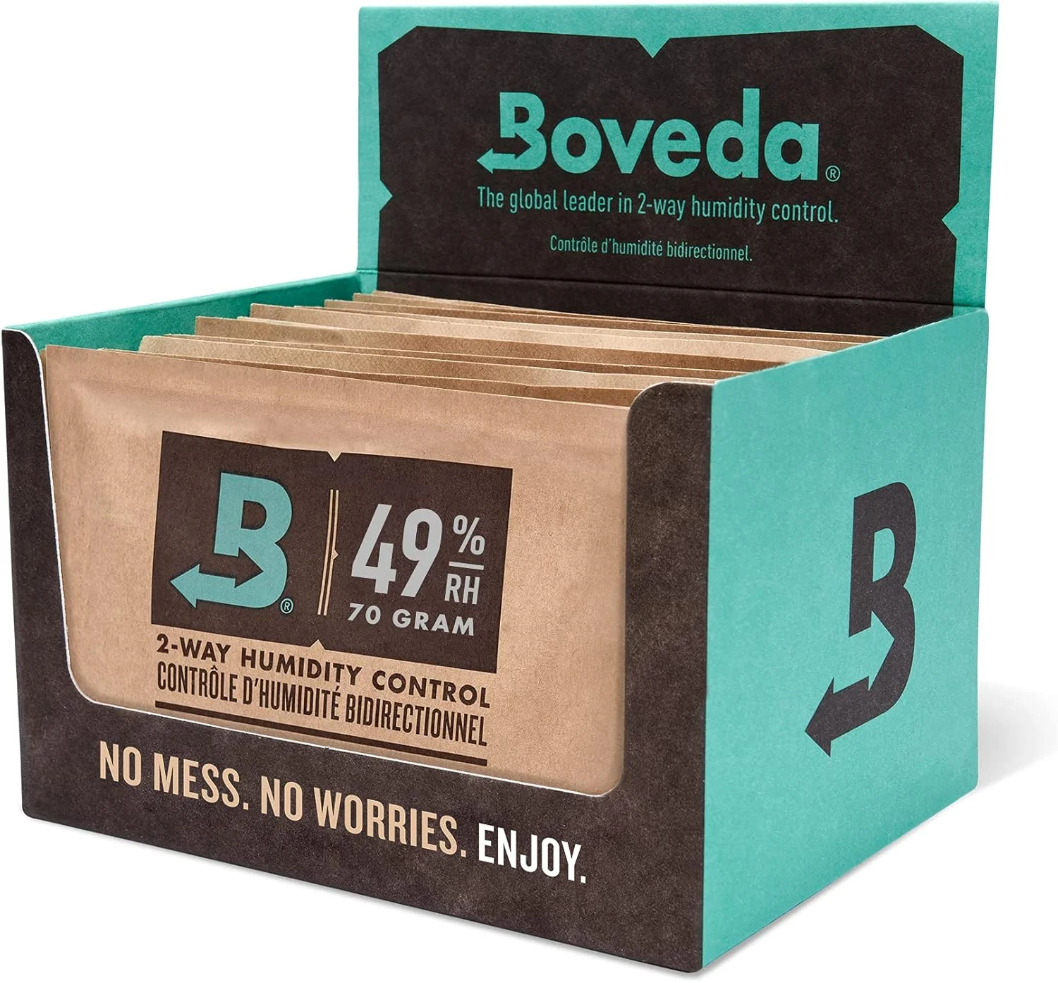 Boveda 70g 49% RH 2-Way Humidity Control Pack - 12 Pieces Individually Wrapped