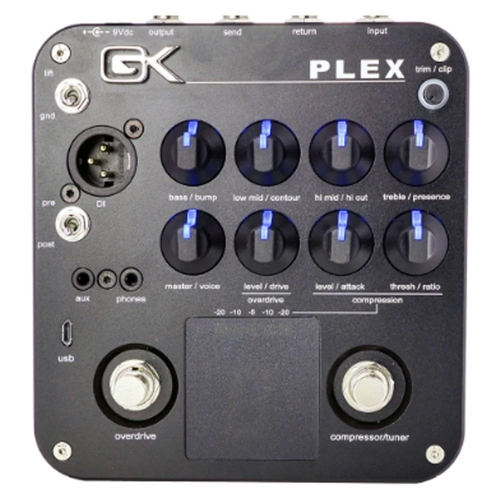 Gallien Krueger Plex Bass Preamp Pedal w/ Compressor, DI & Tuner