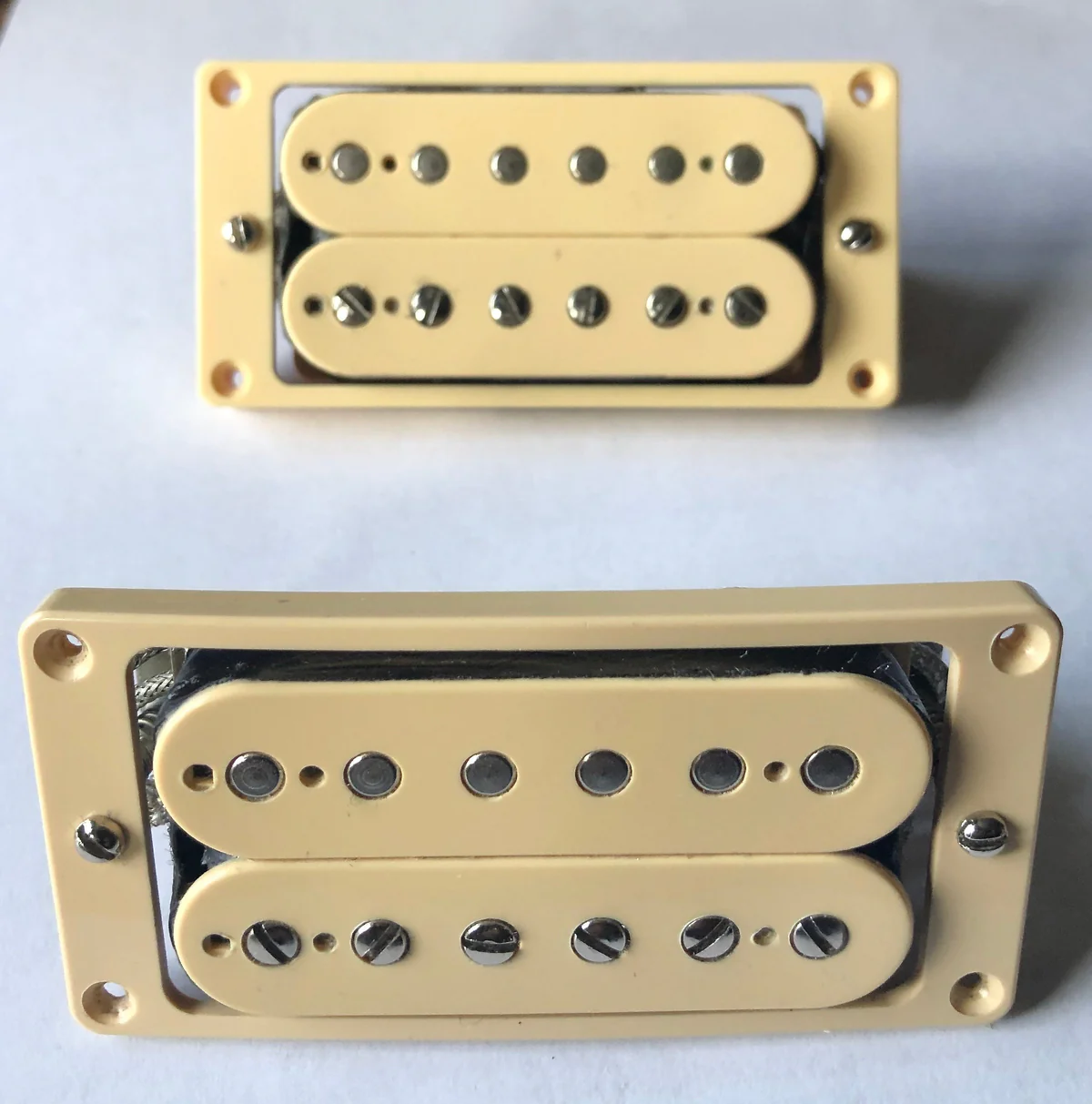 Used Seymour Duncan Custom Shop Humbucker Pickups Set Double Cream
