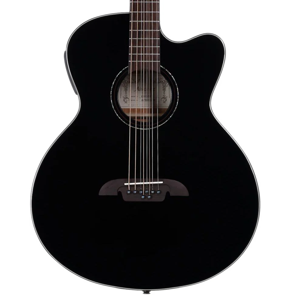 Alvarez ABT60CE-8BK Artist 8-String Baritone Acoustic Electric All Black Guitar