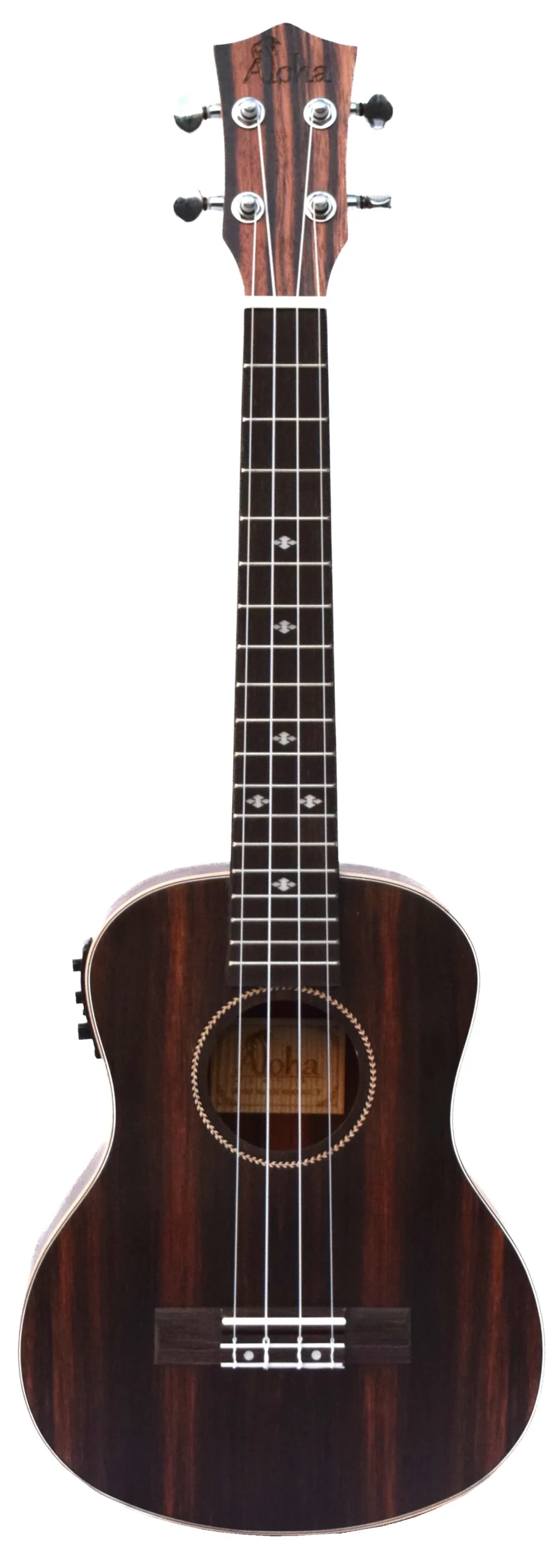 Aloha Ebony Wood Acoustic Electric Ukulele - Tenor