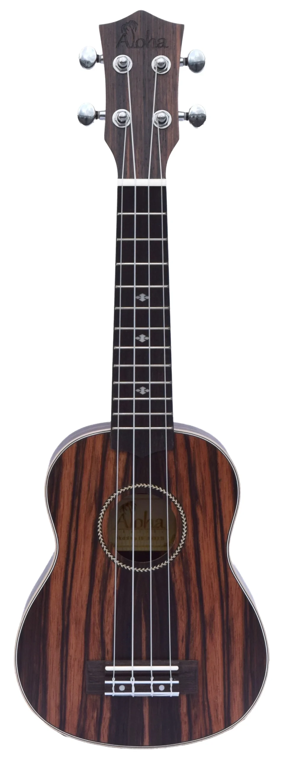 Aloha Ebony Wood Ukulele - Soprano