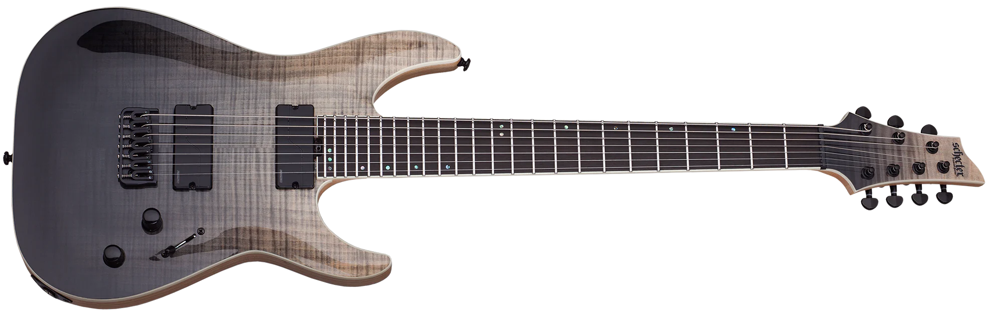 Schecter C-7 SLS Elite 7 String Black Fade Burst 1355-SHC