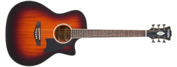 D'Angelico Excel Gramercy Acoustic / Electric Guitar, Mahogany Burst DAEG200MHBAP