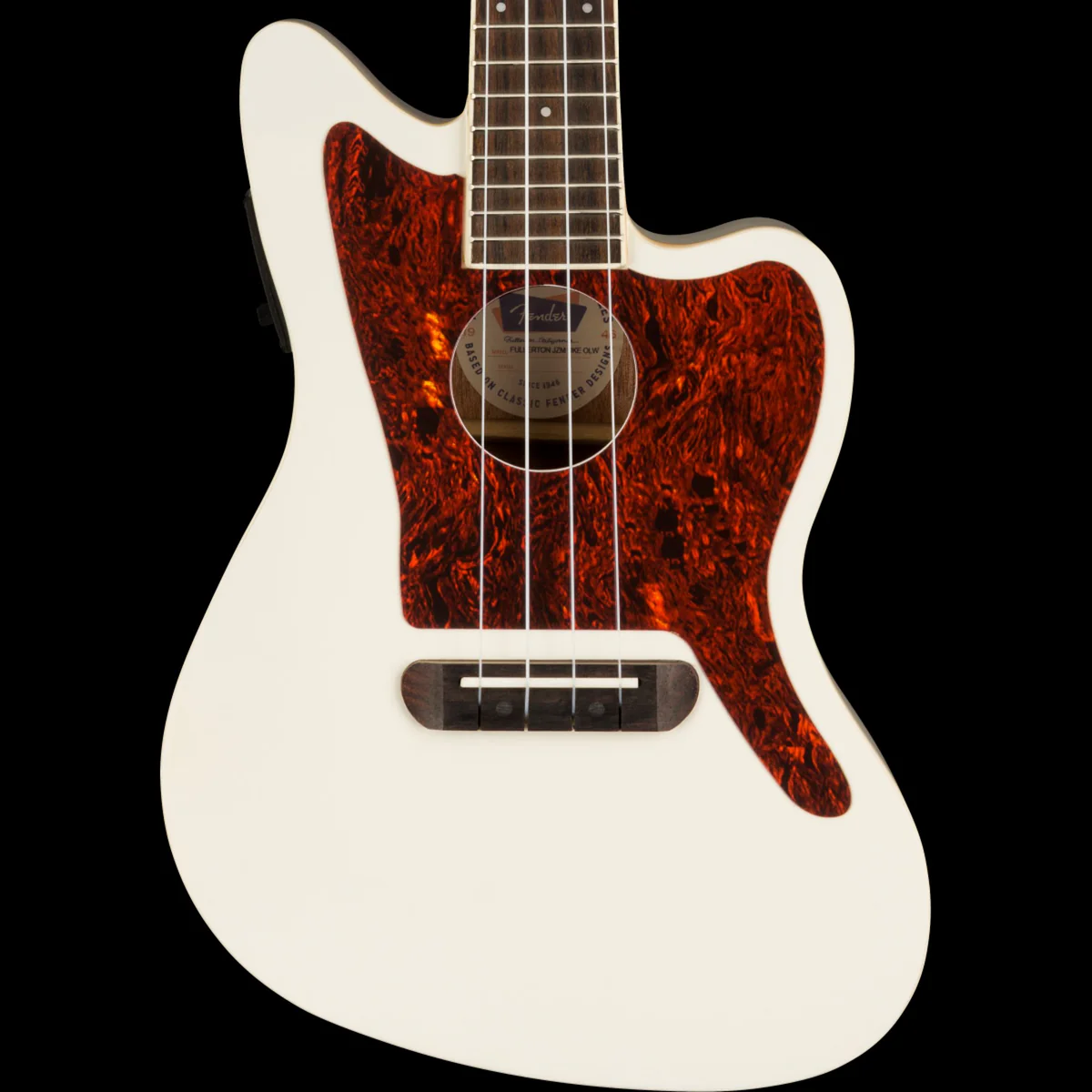 Fender Fullerton Jazzmaster Concert Uke Olympic White