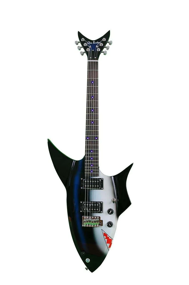 Glen Burton USA Shark Shape LED Lighted Fretboard Electric Guitar