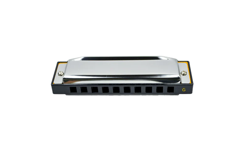 10 Hole Harmonica with Box - Silver