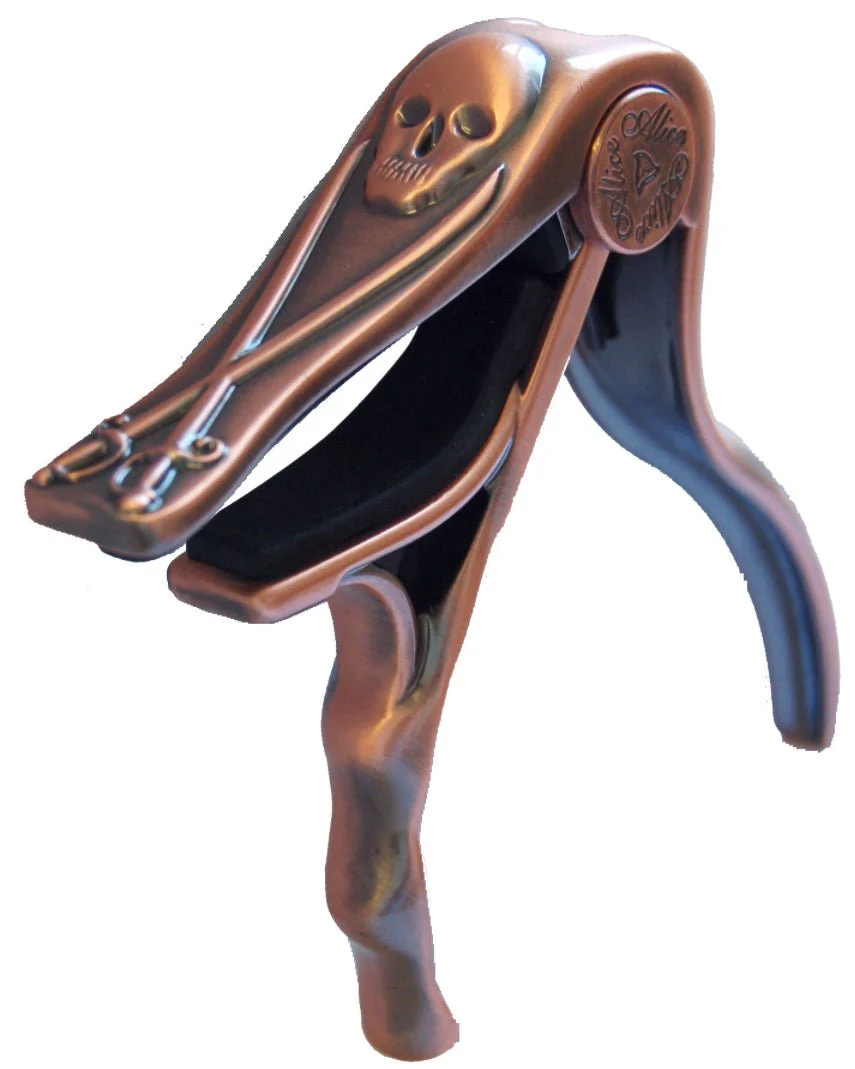 ALICE BRONZE SKULL GUITAR CAPO