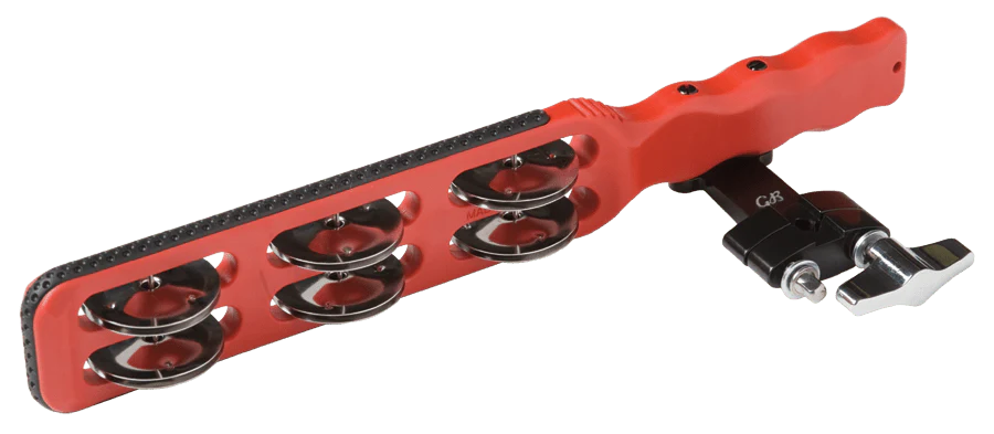 Gon Bops Red Jingle Stick Tambourine