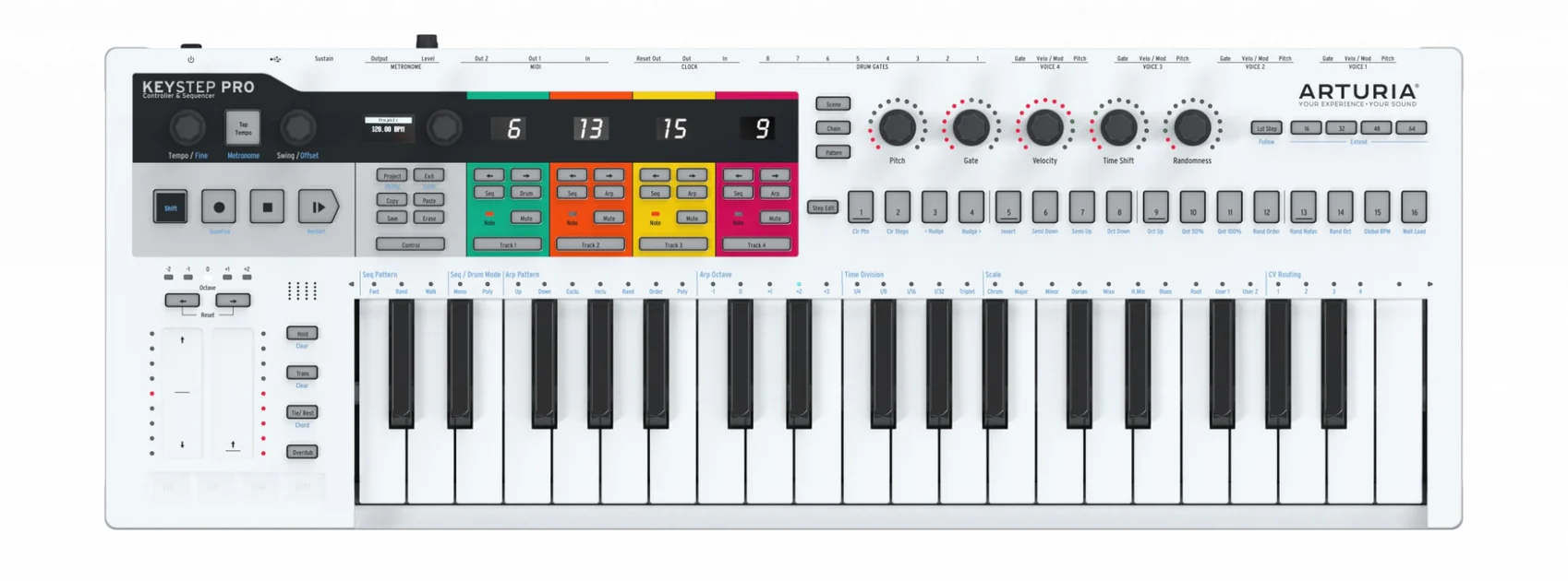 Arturia 37 Slimkey Controller Arpeggiator Sequencer Pro Version KEYSTEPPRO