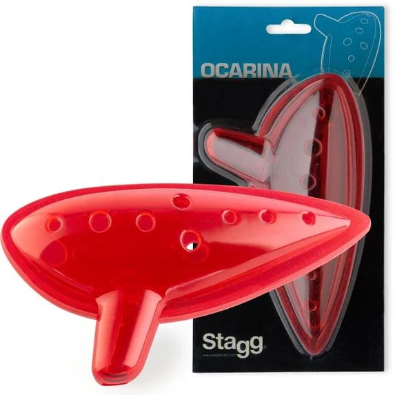 Stagg Plastic Ocarina Red