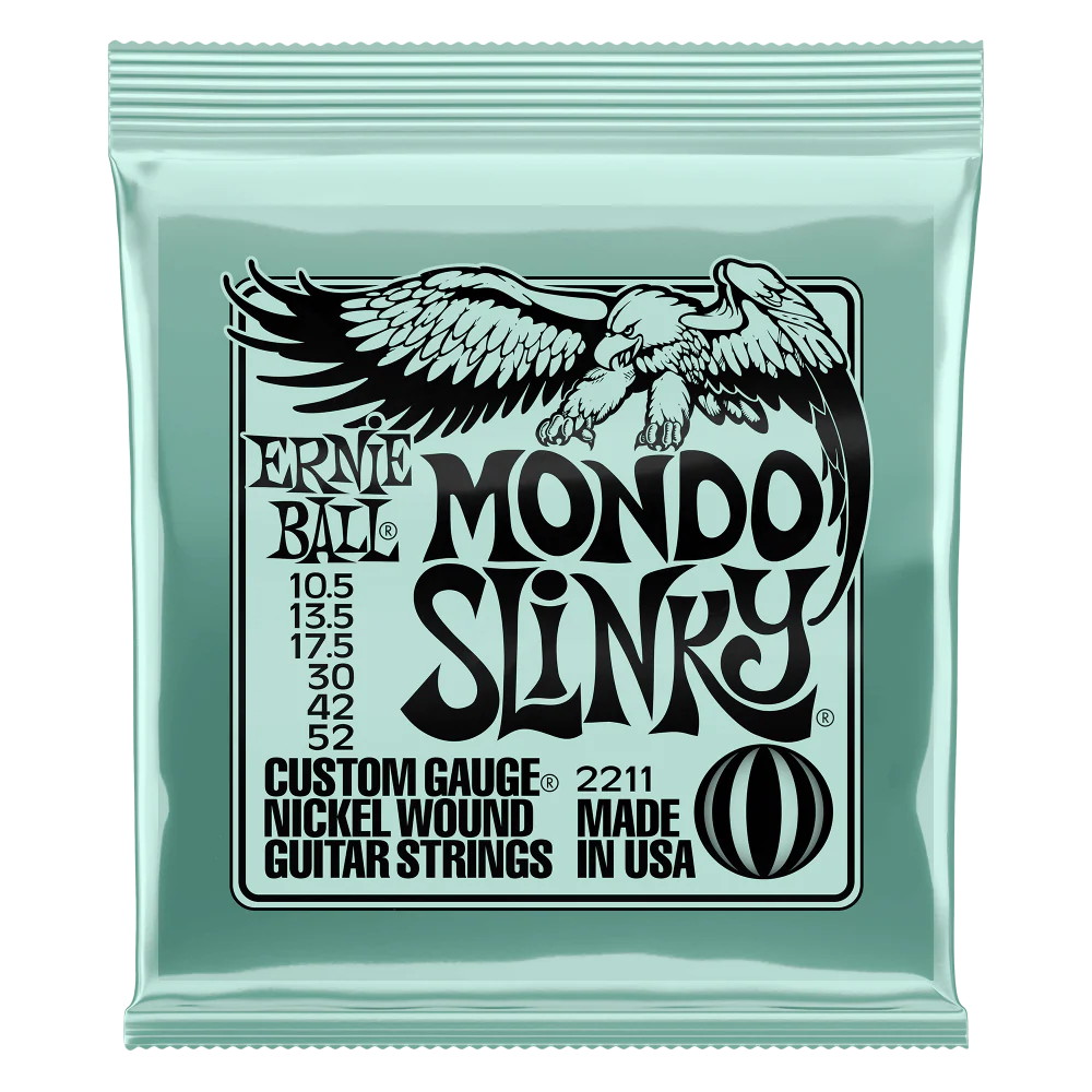 ERNIE BALL 2211 MONDO SLINKY NICKEL WOUND ELECTRIC GUITAR STRINGS 10.5 - 52 GAUGE