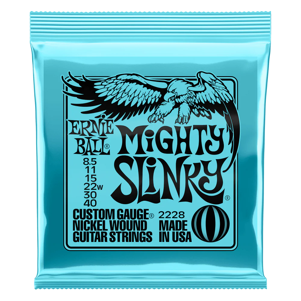 ERNIE BALL 2228 MIGHTY SLINKY NICKEL WOUND ELECTRIC GUITAR STRINGS 8.5 - 40 GAUGE