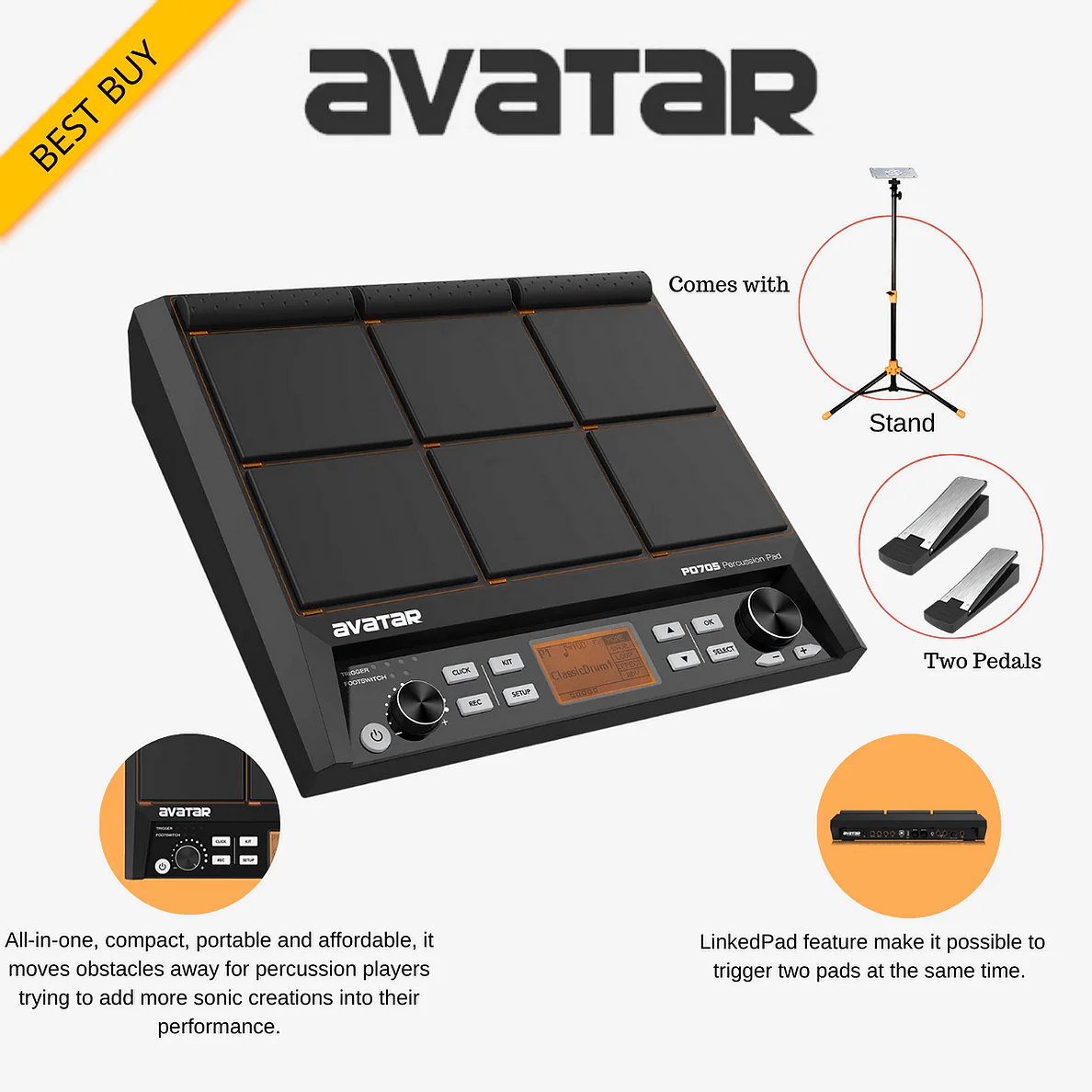 Avatar PD705 Electronic Strike Multi Pad