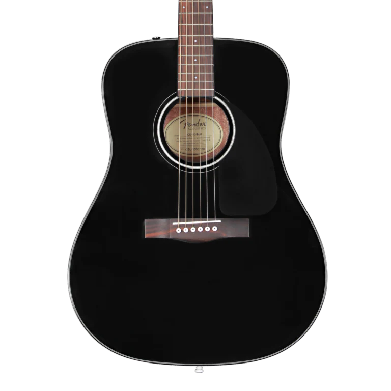 Fender CD-60 Dreadnought V3 w/Case Walnut Fingerboard Black