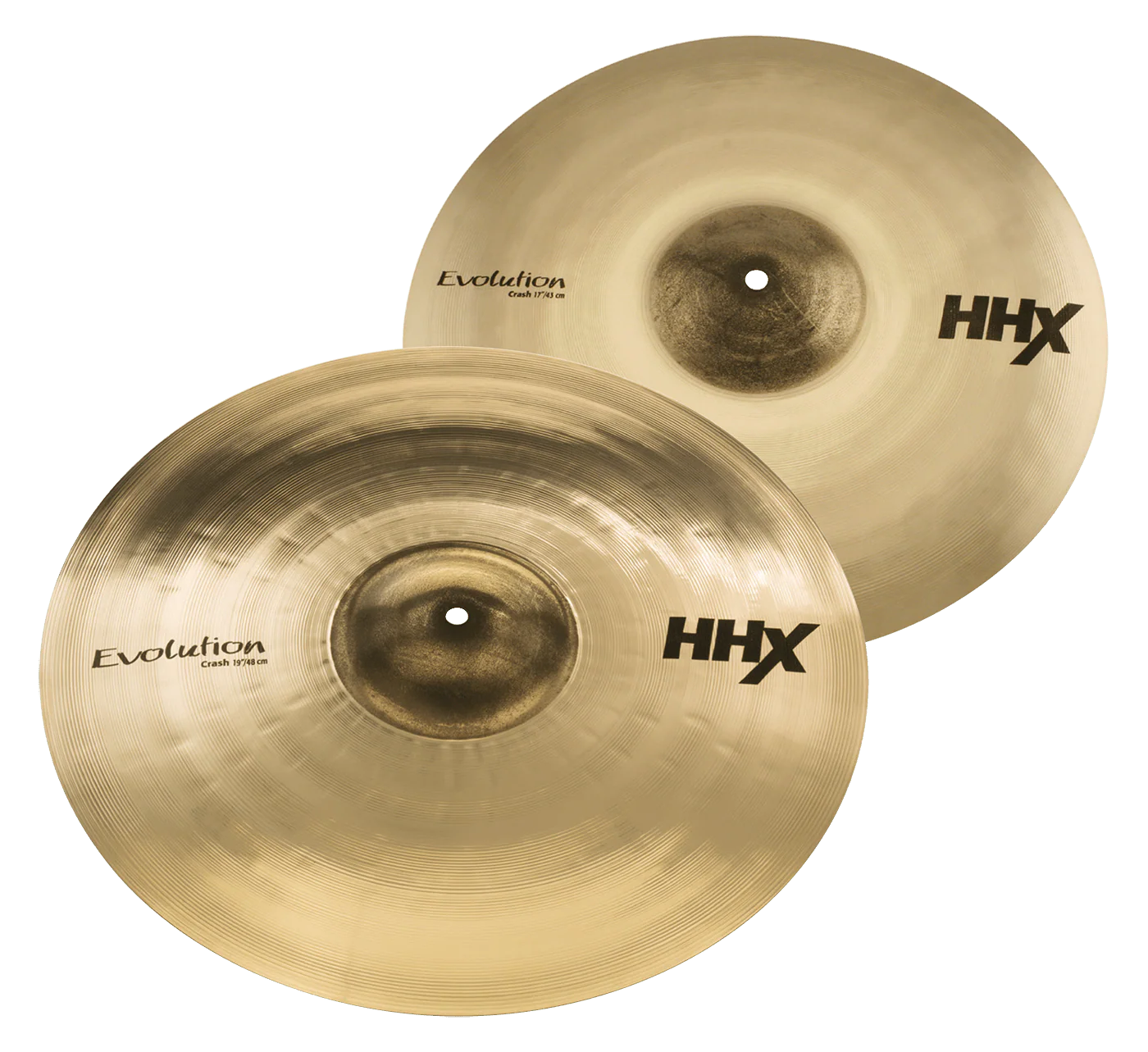 SABIAN 15004XEB HHX Evolution Crash 2-Pack Cymbal Package Brilliant Finish Made In Canada