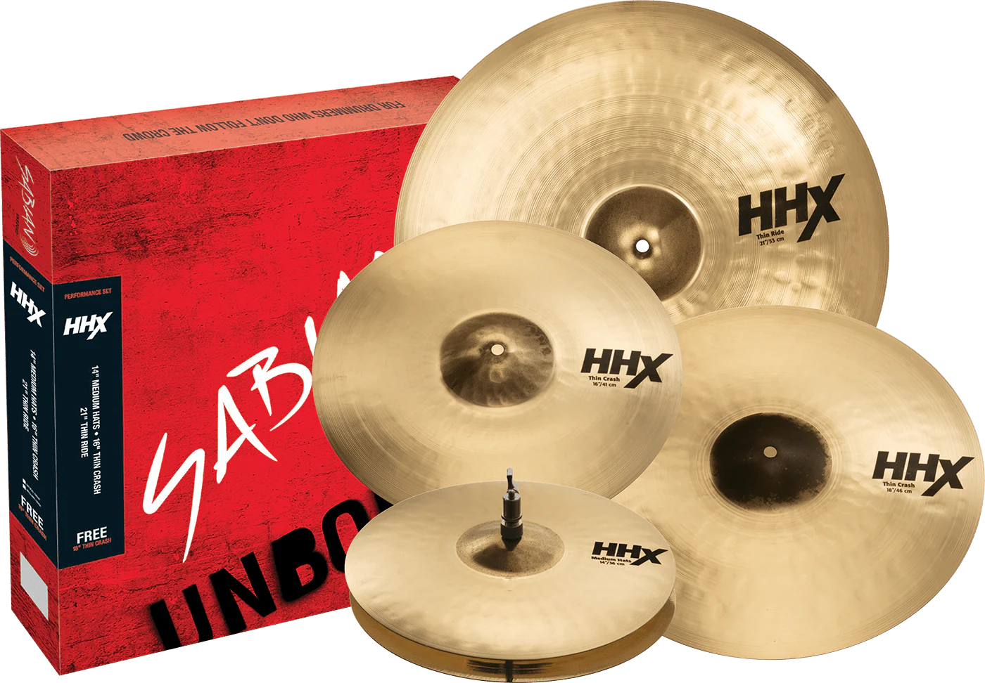 SABIAN 15005XTMB HHX Performance Set Brilliant Finish Made In Canada