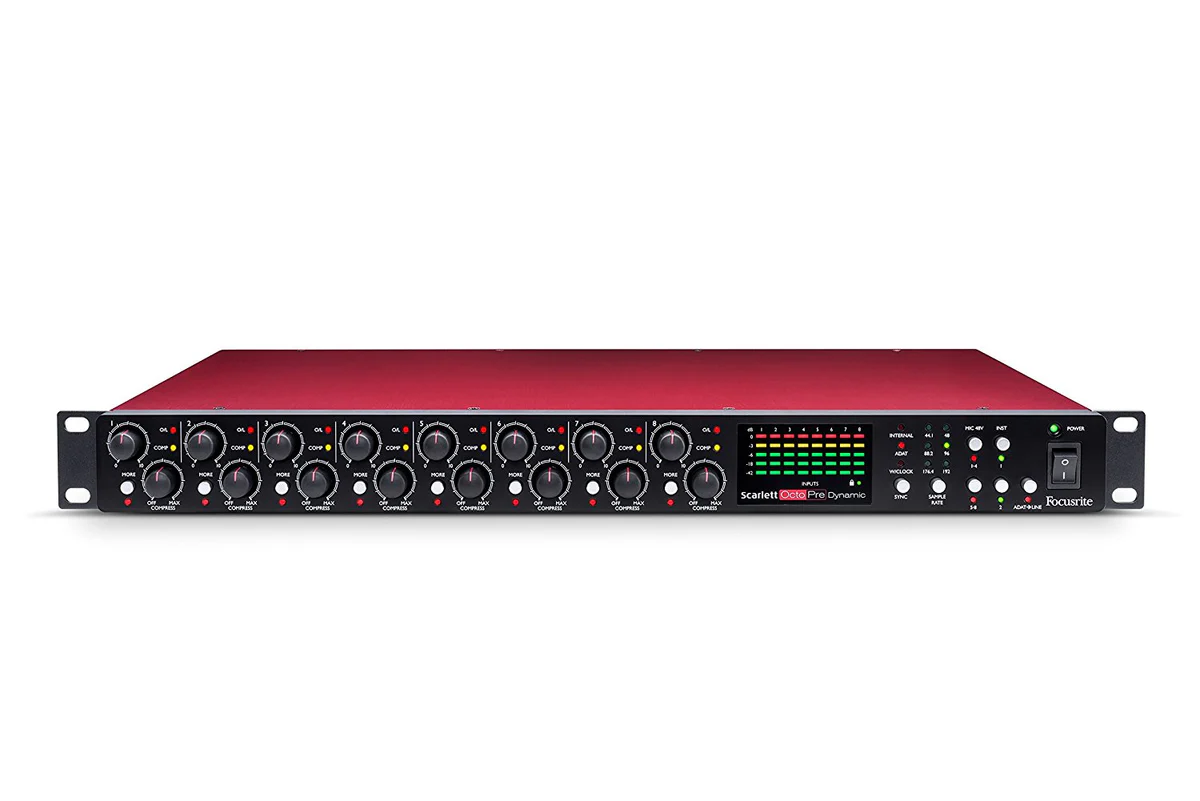 Focusrite Scarlett Dynamic Eight-channel Mic Preamp Compressor and A-D D-A Converter SCARLETT-OCTOPRE-DYNAMIC