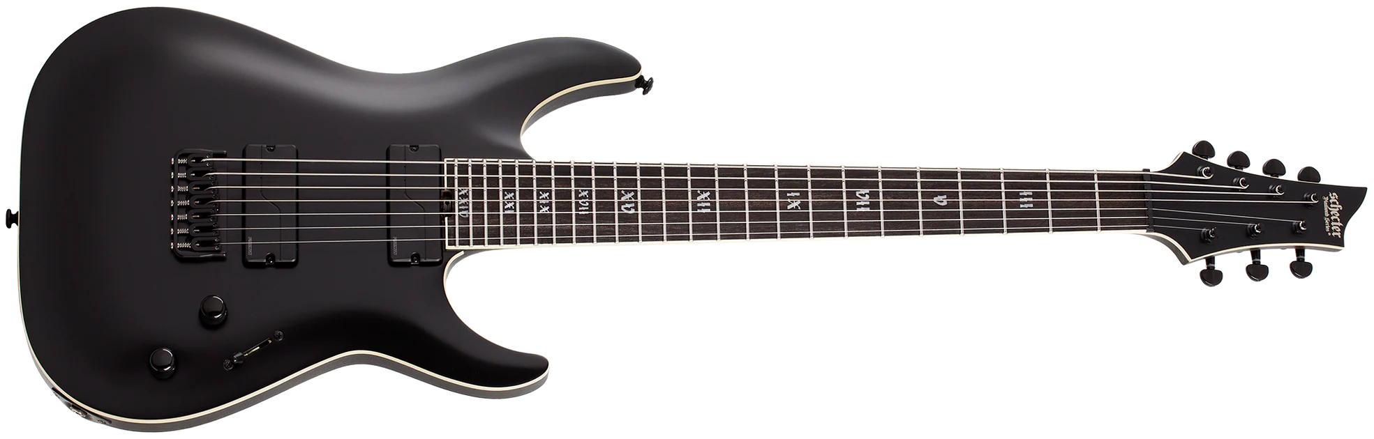 Schecter C-7 SLS 7 Evil Twin Satin Black 7 String 1349-SHC