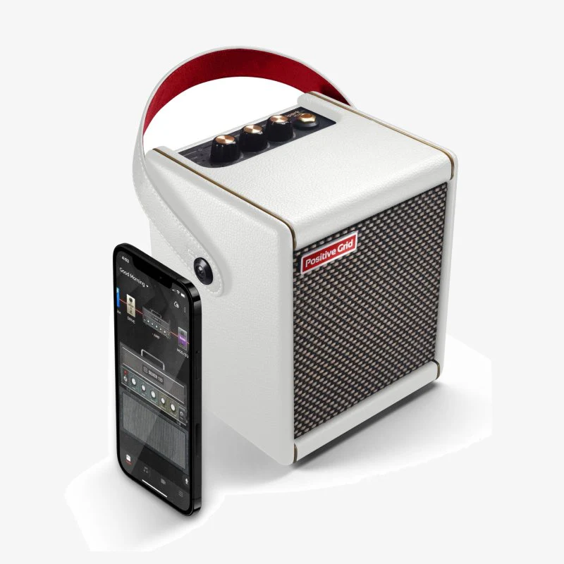Positive Grid Spark Mini 10 Watt Portable Guitar Combo Amp, Pearl Positive Grid SPARK-MINI-PRL