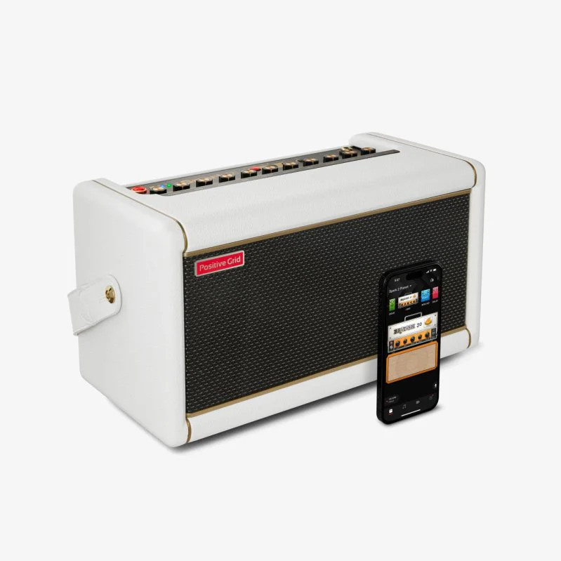 Positive Grid Spark 50 Watt Smart Guitar Practice Amp & Bluetooth Speaker, Pearl Positive Grid SPARK2-PRL