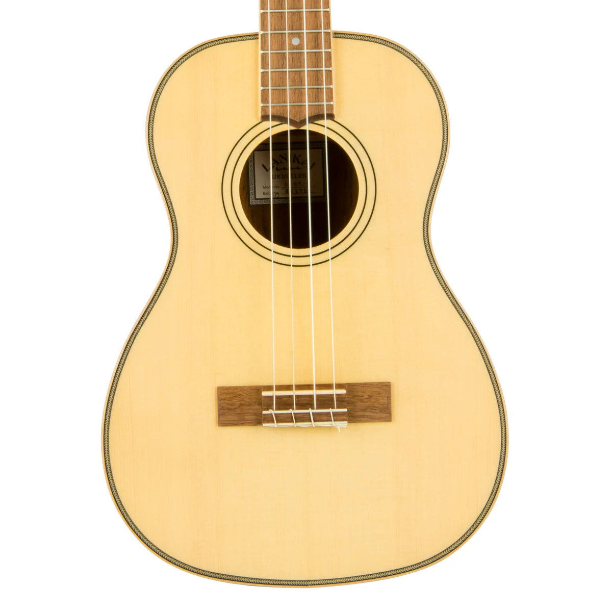Lanikai SPST-B Solid Spruce Top Morado Back and Side Baritone Ukulele