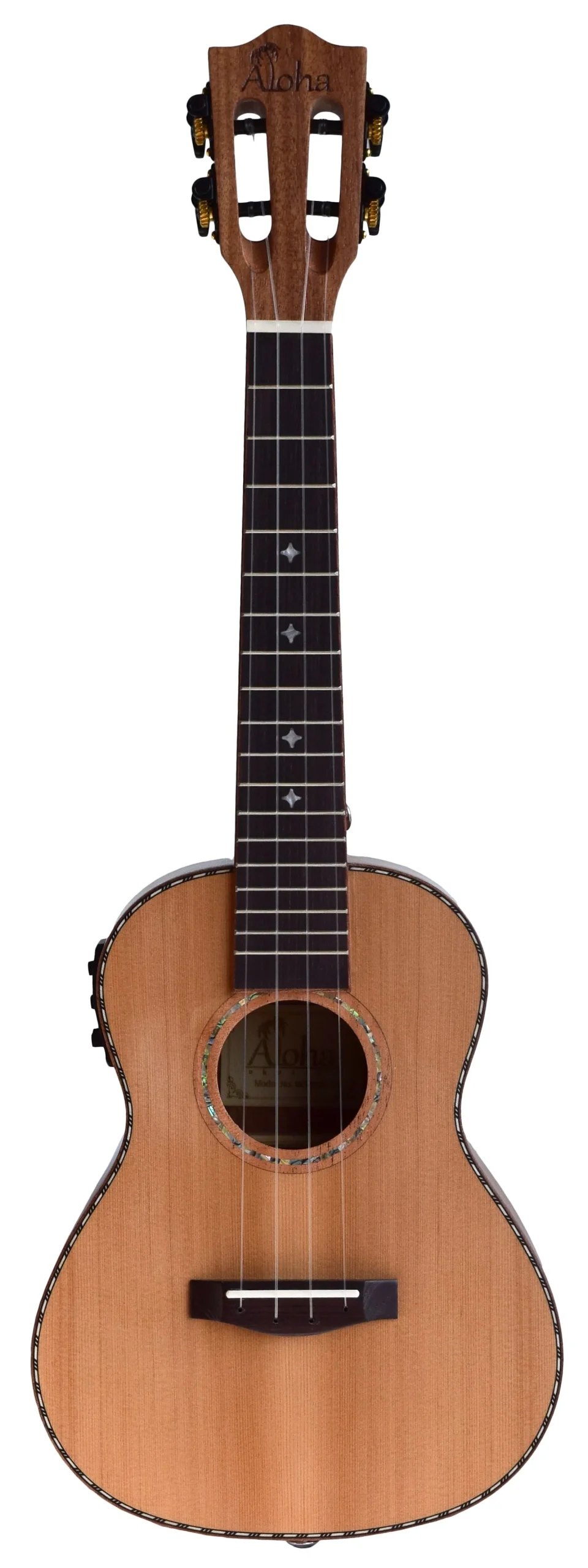 Aloha Solid Cedar Top Acoustic Electric Ukulele - Concert