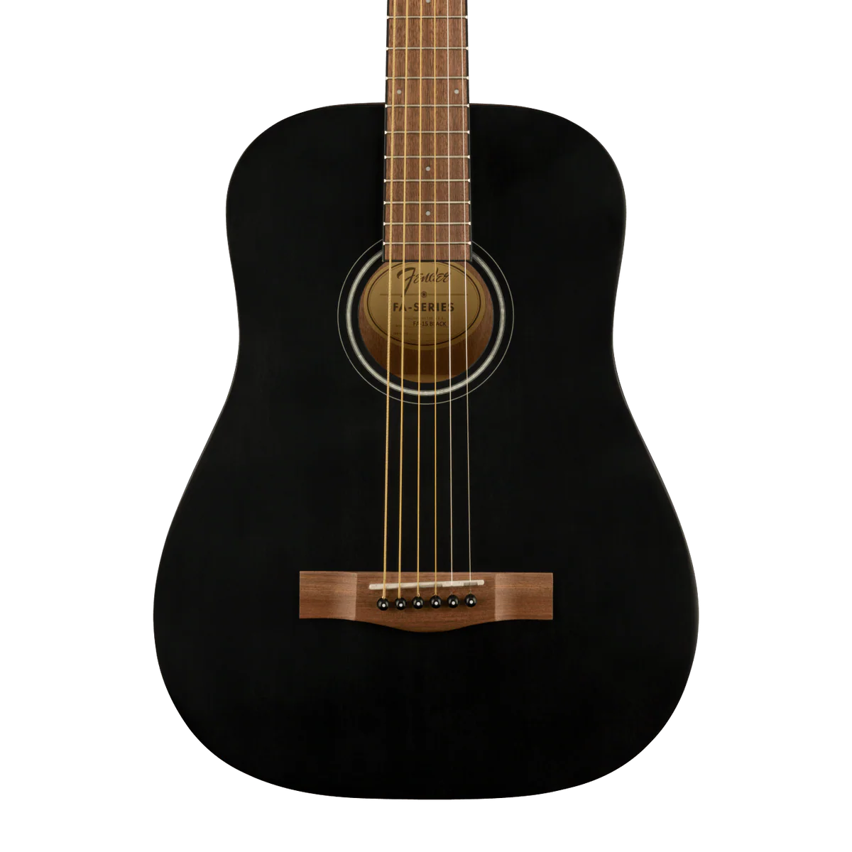 Fender FA-15 3/4 Scale Black Acoustic Guitar With Gig Bag