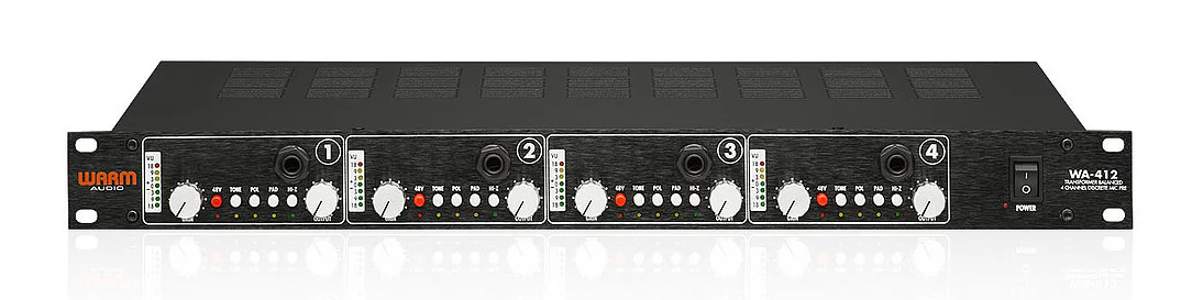 Warm Audio Classic 4-Channel 312 Style Mic Preamp With DI WA-412
