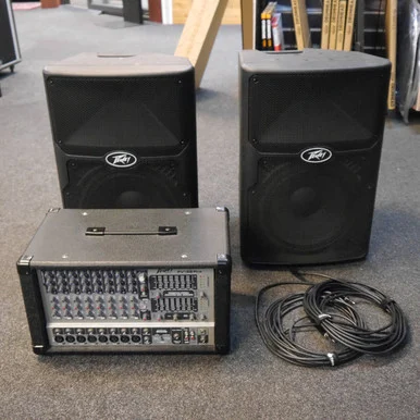 Peavey PVI 8B Plus Powered Mixer & PVX12 Speakers **COLLECTION ONLY** - 2nd Hand