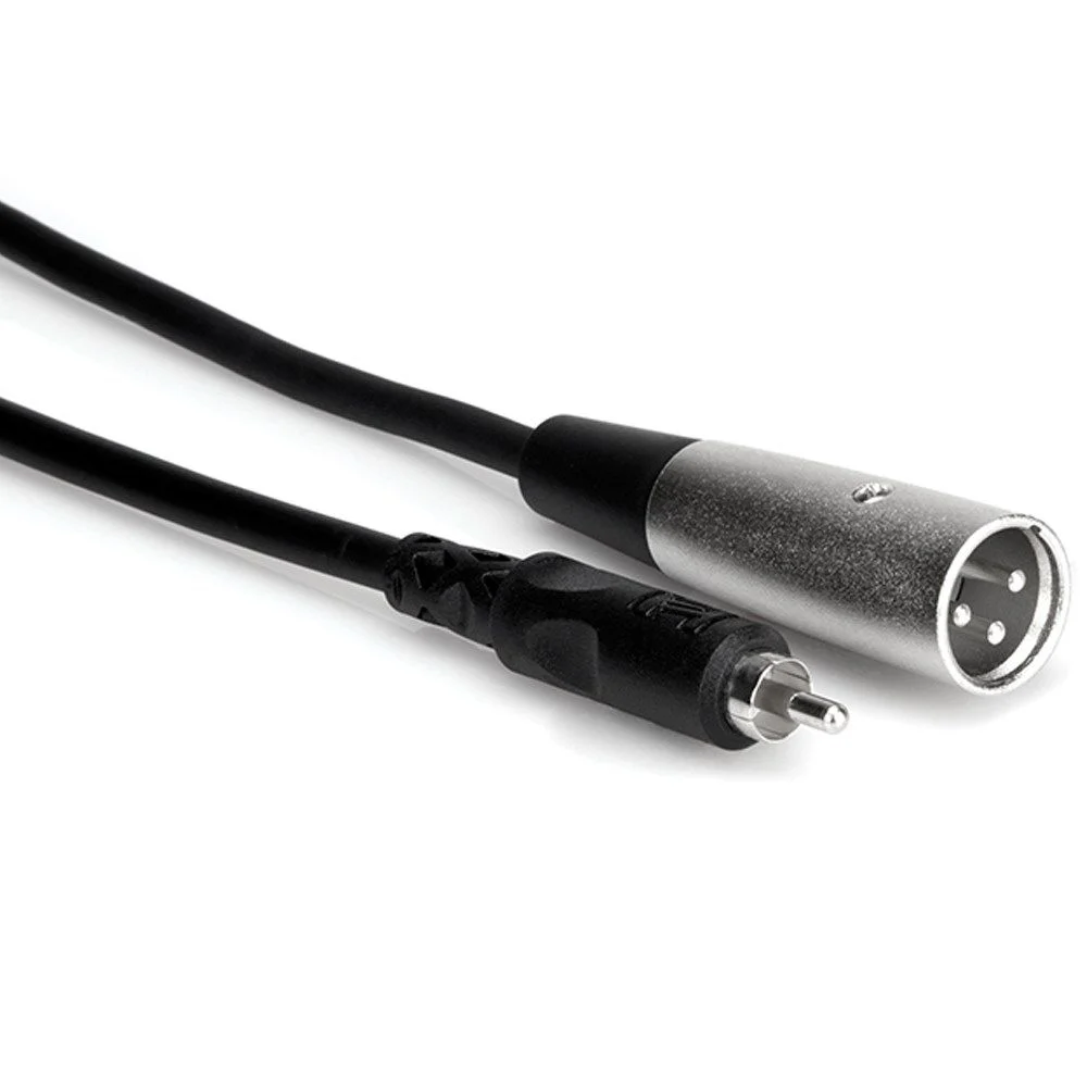 Hosa XRM-110 RCA to XLR(M) Unbalanced Interconnect Cable (10ft)