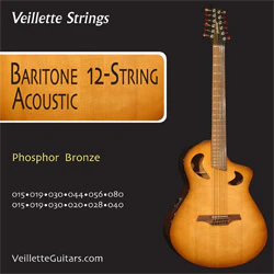 Veillette Baritone 12-string Phosphor Bronze Acoustic Guitar Strings
