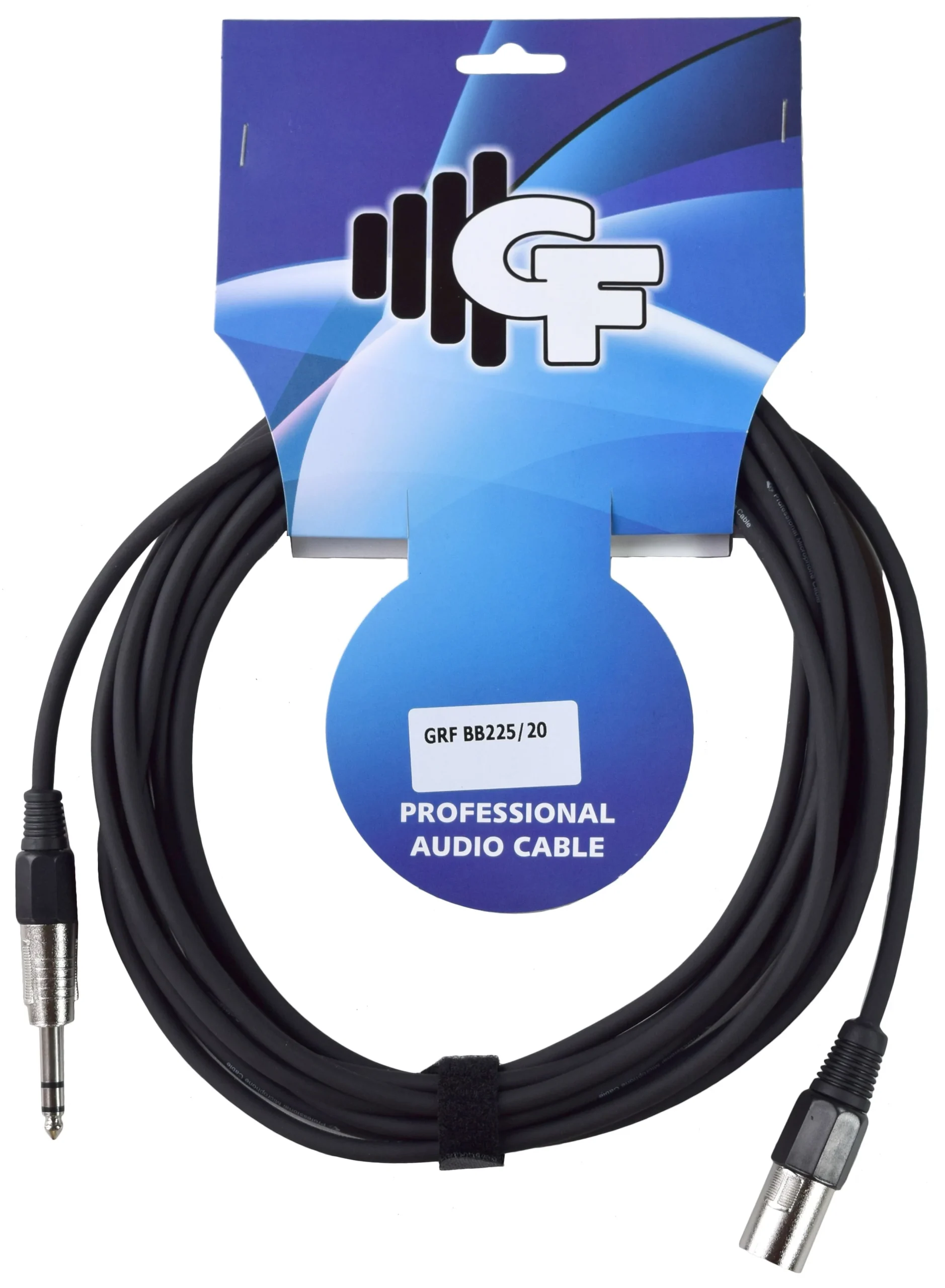 GF PLATINUM SERIES MICROPHONE CABLE XLR MALE TO TRS 1/4 MALE- 20 FEET