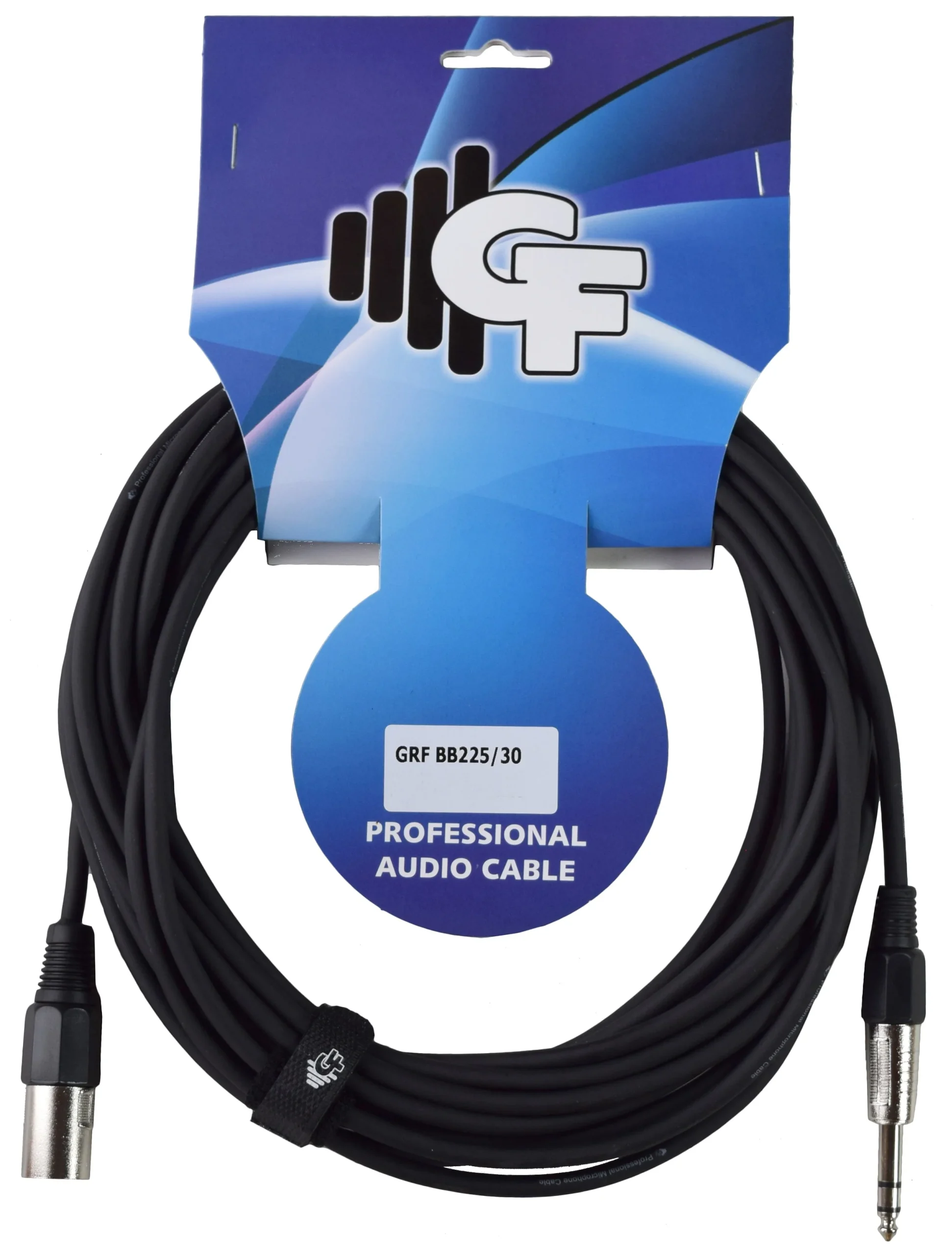 GF PLATINUM SERIES MICROPHONE CABLE XLR MALE TO TRS 1/4 MALE- 30 FEET