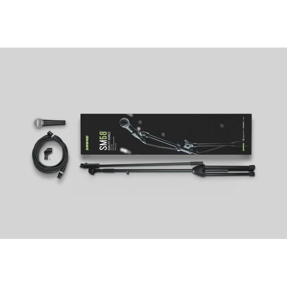 Shure SM58 Bundle with Konig & Meyer Stand Shure SM58 Dynamic Microphone, 3-pin XLR Connector, Incl. XLR Sommer Cable