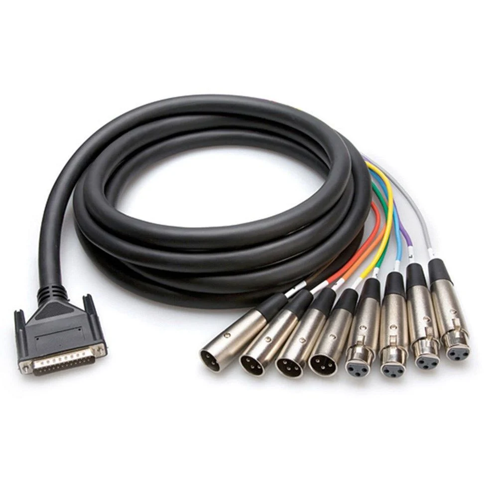 Hosa AES803T DB25 to 4x XLR(M) & 4x XLR(F) AES/EBU Snake - Tascam Compatible (3m)