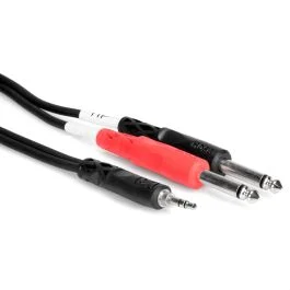 HOSA CMP159 Stereo 3.5mm Mini - Dual Mono 1/4-inch 10ft