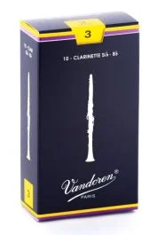VANDOREN TRADITIONAL B-flat Clarinet Reeds #3 - Individual, Single Reeds