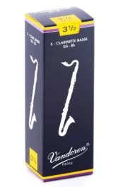 VANDOREN TRADITIONAL Bass Clarinet Reeds #3.5 - Individual, Single Reeds
