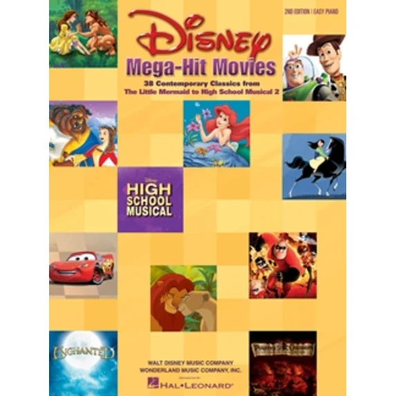 Disney Mega Hit Movies - Easy Piano