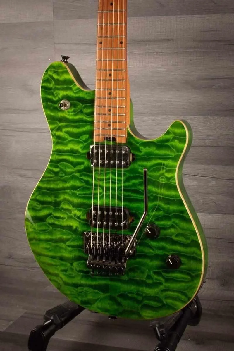 EVH Wolfgang Standard QM, Baked Maple Fingerboard, Transparent Green
