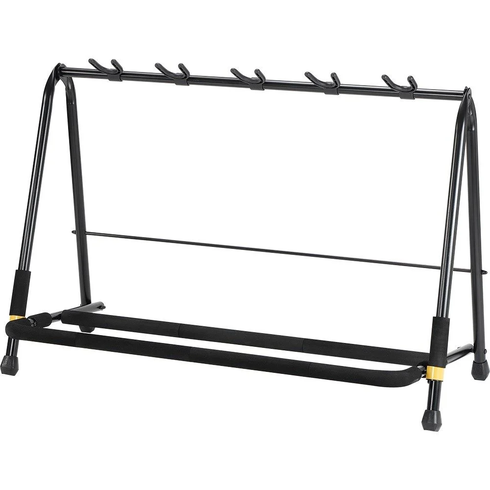 Hercules GS525B Plus 5-piece Guitar Rack w/ Swappable Casters & Rubber Feet