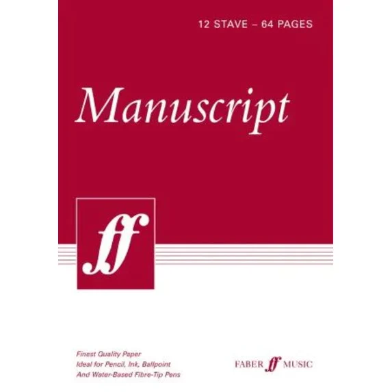 Faber Manuscript Book - 12 Stave - 64 Page Spiral Bound